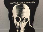 Hastings 3000 "Invasive Species" B & W GAS MASK INVASIVE SPECIES on Black T-Shirt photo 