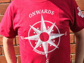 **VERY LAST FEW** Unisex RED Direction Of Travel ONWARDS Compass Tee photo 