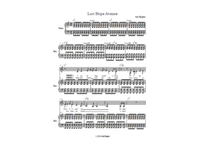 "Last Hope Avenue" Voice & Piano Sheet Music main photo