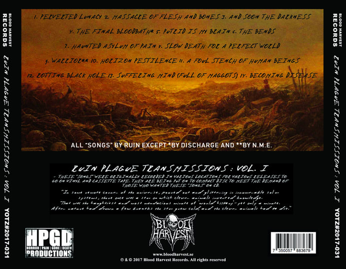 Plague Transmissions (Vol.1) CD | RUIN | Blood Harvest
