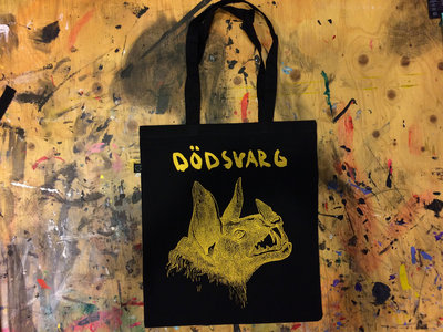 Organic cotton tote bag with bat on it main photo