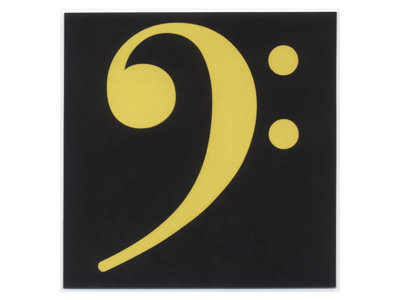 Bass clef stickers - yellow (set of 6) main photo