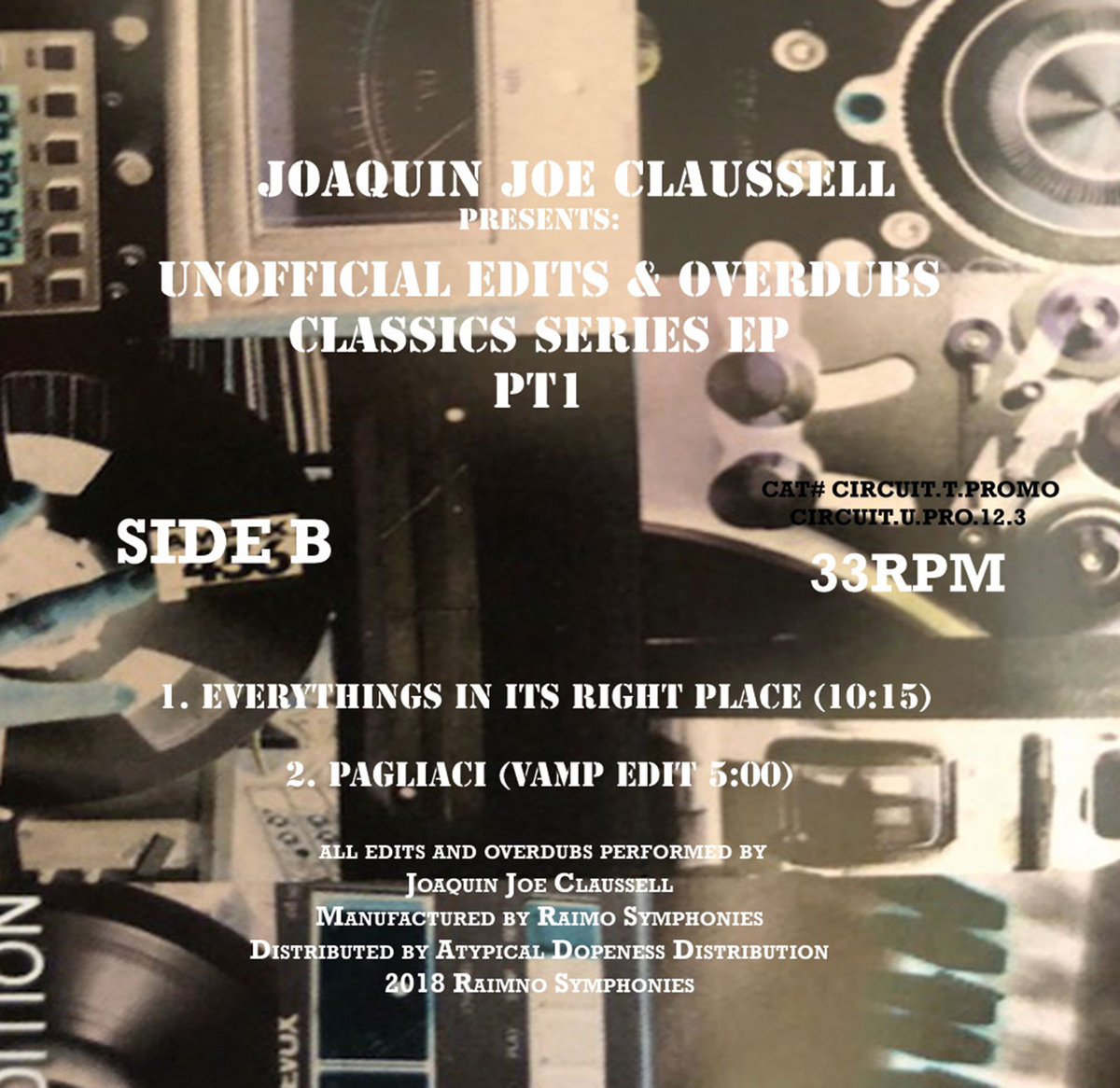 洋楽 JOE CLAUSSELL UNOFFICIAL EDITS OVERDUBS Unofficial Edits, Overdubs & Unreleased Remixes Part 2 - 12