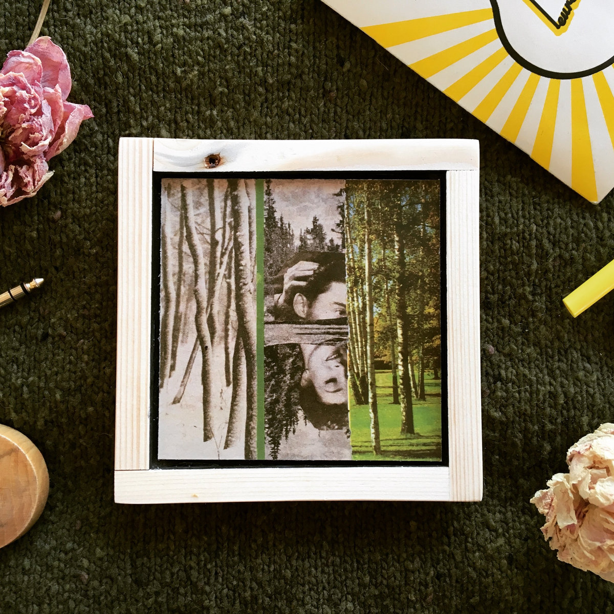 Back To The Mirror M8n The Ulsss Full Al In Custom Wooden Frame Box With Collage Made By Ania Kamecka Includes Unlimited Streaming Of Via Free Bandcamp