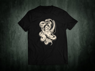 Slow Green Thing - T-Shirt Snake (black - discharge artwork) main photo