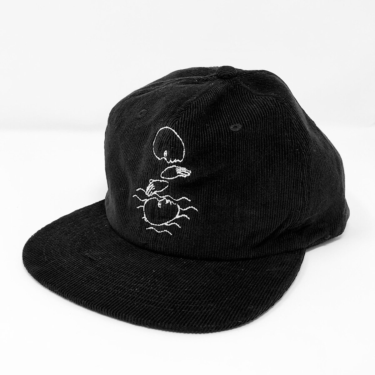 black corduroy hat