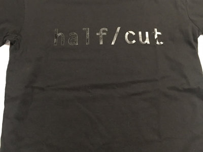 black on black "half/cut" logo tees main photo