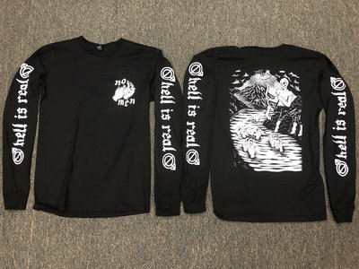 Hell Is Real Long Sleeve Print Shirt (BLACK/WHITE) main photo