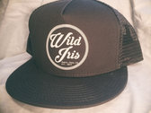 Wild Iris 'Circle Logo' Trucker Hat (Flat Bill) - Charcoal Grey/White photo 