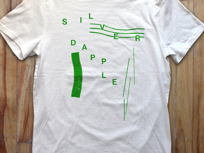Flung Design T-shirt: Green on White main photo