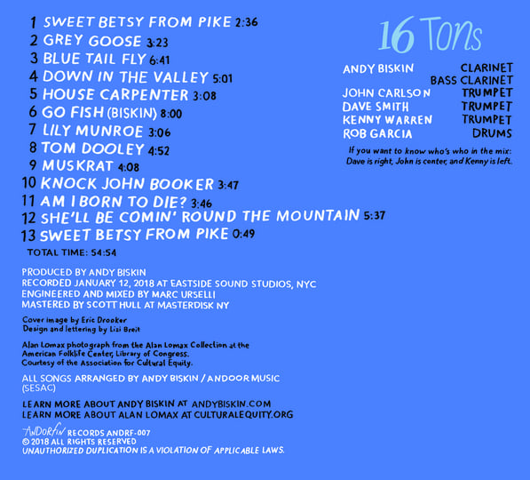 Songs from the Alan Lomax Collection | Andy Biskin and 16 Tons
