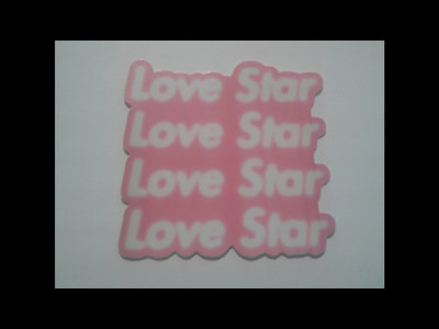 Pink Love Star Sticker - Die Cut main photo