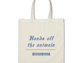 HANDS OFF THE ANIMALS tote bag photo 