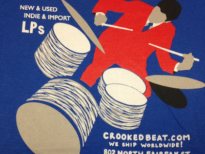 Crooked Beat Drum Logo T-Shirt Blue main photo