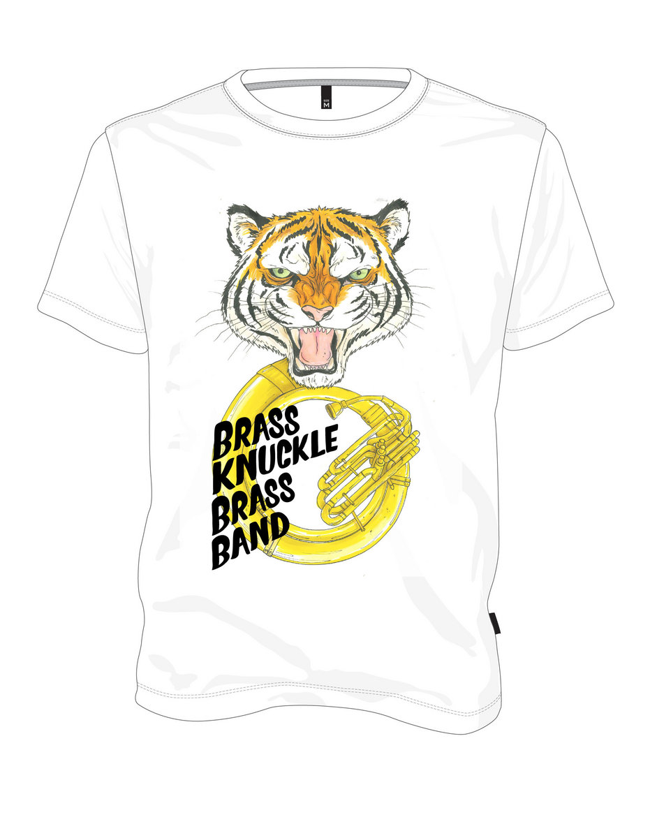 BKBB Sousa-tiger Design T-shirt | Brass Knuckle Brass Band
