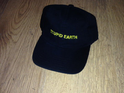 STUPID EARTH / PERFECT EARTH CAP ~ EMBROIDERRRD, YELLOW ON BLACK main photo