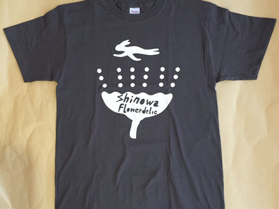 shinowa "Flowerdelic" T-shirt (Charcoal Gray / S,M) main photo