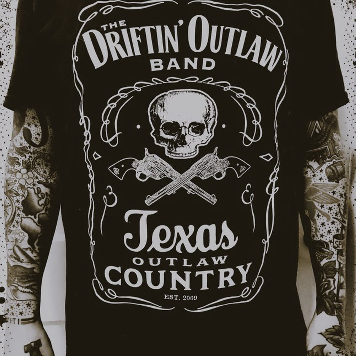 Outlaw Country T-Shirt | Driftin Outlaw Band