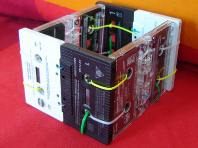 One-of-a-kind recycled tape box main photo