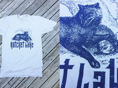 Wolf & Hare t-shirt - blue on silver SOLD OUT main photo
