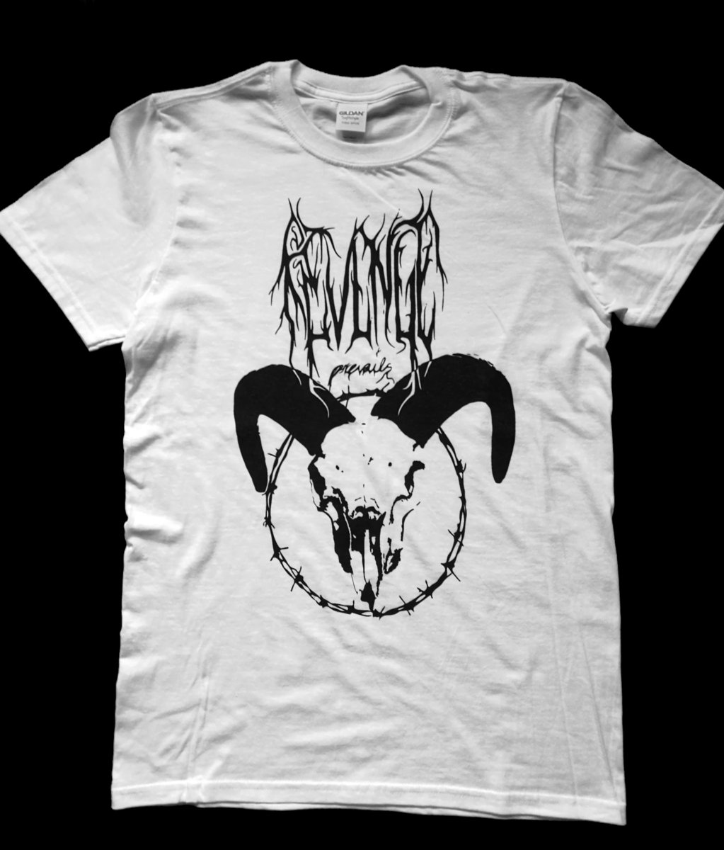 Barbed Wire Ram Skull Logo T-shirt (of death) | Revenge Prevails