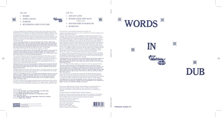 Words in dub | Philip Fullwood & I -Mo-Jah | Pressure Sounds