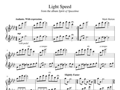 "Light Speed" Piano Sheet Music main photo