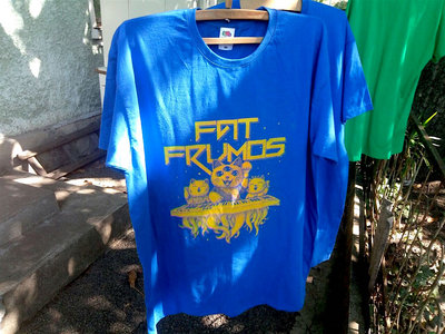 Blue  T-shirt with Acid DIY "Fat Frumos" print main photo