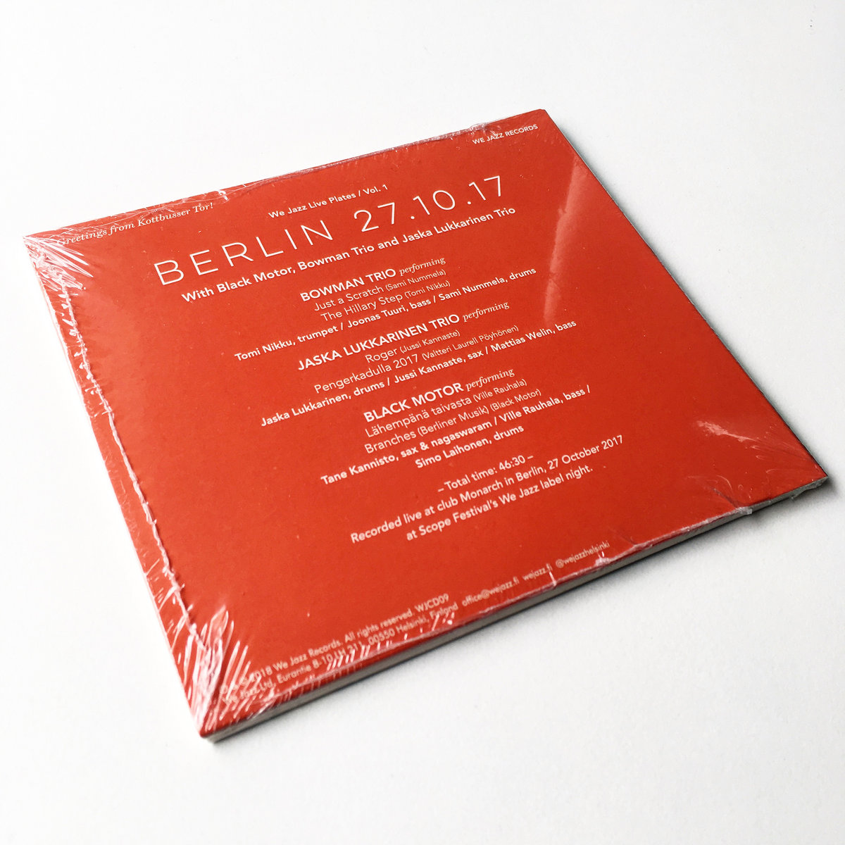 Berlin 27 10 17 Black Motor Bowman Trio Jaska Lukkarinen Trio We Jazz Records
