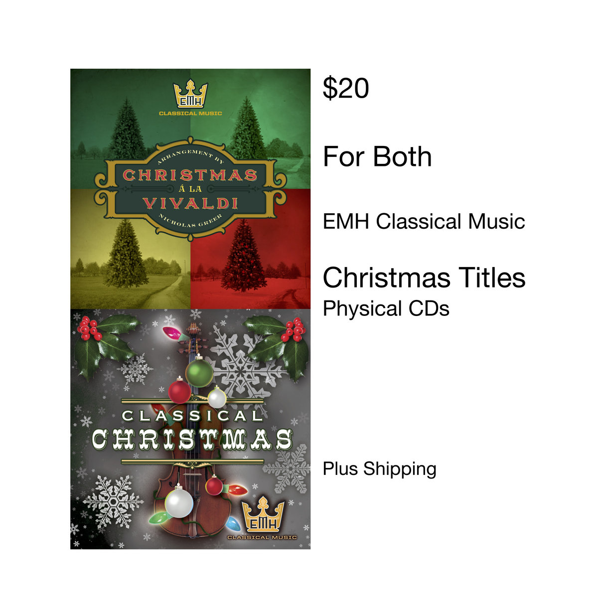 recive both of emh classical musics great holiday cds includes unlimited streaming of christmas a la vivaldi via the free bandcamp app plus high quality - Christmas Classical Music recive both of emh classical musics great holiday cds includes unlimited streaming of christmas a la vivaldi via the free bandcamp app plus high quality - Christmas Classical Music