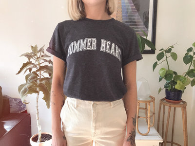 Summer Heart T-Shirt - Dark Grey w white print - Limited Edition of 30 main photo