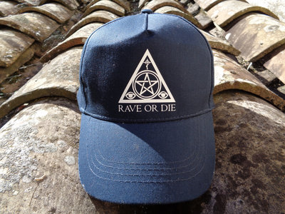 RAVE OR DIE cap - NAVY with white logo main photo