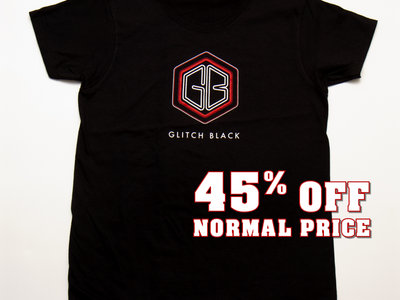 Glitch Black Logo T-Shirt (Women's Fitted) (45% OFF!) main photo