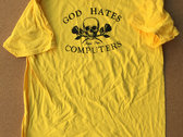 God Hates Computers Yellow Skull T-Shirt photo 