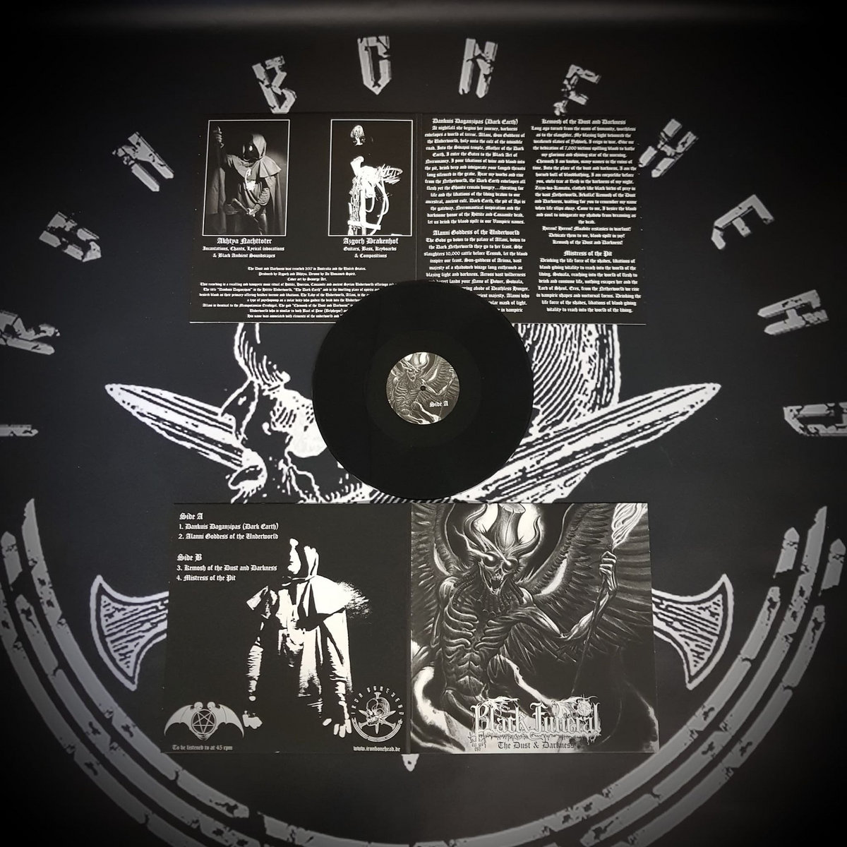 Black Funeral The Dust And Darkness Iron Bonehead Productions