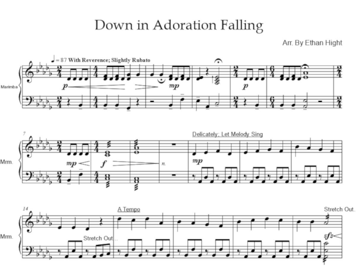 Marimba solo sheet music deals
