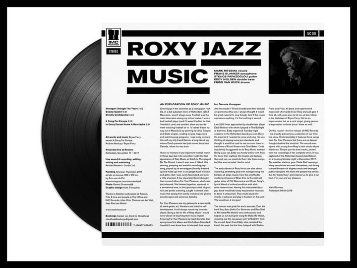 Mark Ritsema's Roxy Jazz Music | Mark Ritsema's Roxy Jazz Music
