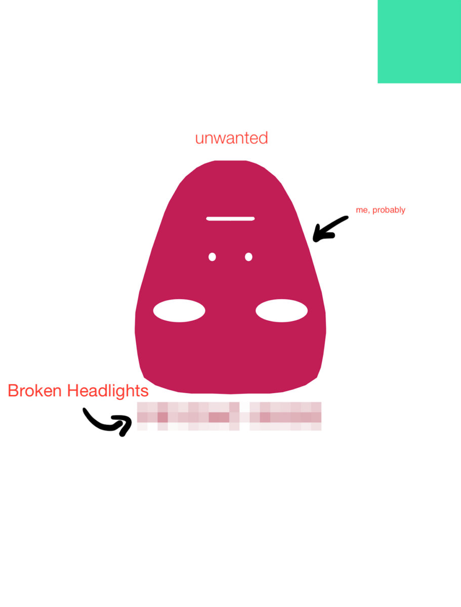 Moderate Rain Broken Headlights