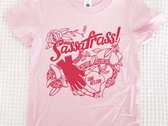 "SASSAFRASS!" KIDS Tee (Baby Pink w/ Red) photo 