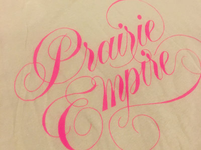 FIRE SALE Neon Pink Prairie Empire Logo on Cream main photo