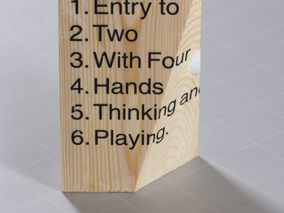 Entry to Two With Four Hands Thinking and Playing. [Object Edition] main photo