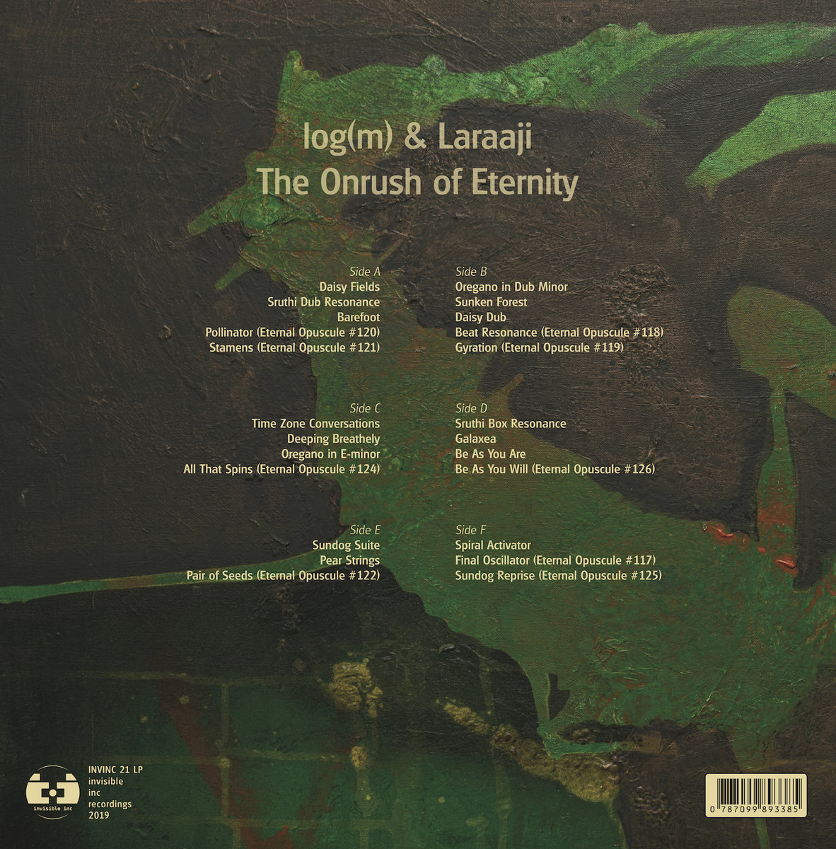 英3discs LP log(m) &amp;amp; Laraaji The Onrush Of Eternity INVINC21LP Invisible, Inc. /00780 The Onrush Of Eternity | log(m) & Laraaji | Invisible, Inc.