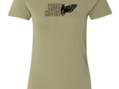 Women's Short Sleeve Olive Candy Coffins Shirt With Black Logo main photo