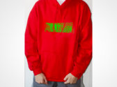CASUAL GABBERZ CHRISTMAS HOODIE 2018 (RED/FLUORESCENT GREEN) photo 