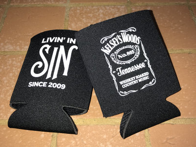 Kelsey's Woods "Livin' in Sin Since 2009" coozie main photo