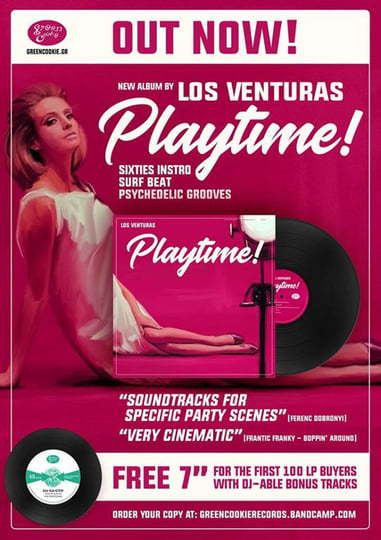 Playtime! (LP/CD/digital, 2019) | Los Venturas | Green Cookie records
