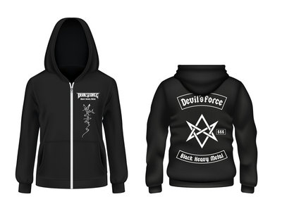 Black Heavy Metal zip-hoodie main photo