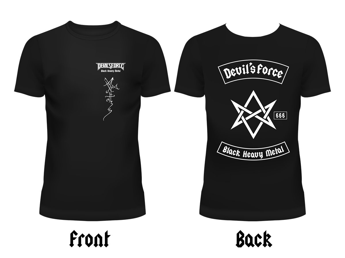 Black Heavy Metal T Shirt Devils Force 