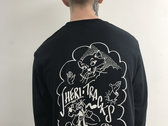 Long Sleeve Black Front & Back Print Jheri Tee! photo 