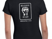 BLOODY FIST Sheilas Black T-Shirt - Original Logo (Front & Back Print) photo 